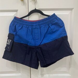 Polo Ralph Lauren Blue and Black Athletic Shorts